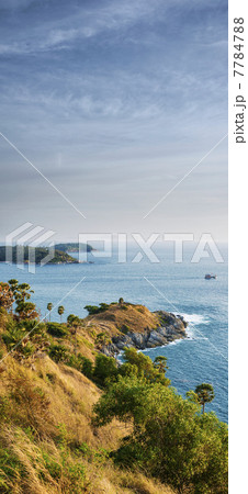 Vertical panoramic view of Promthep cape in the evening Vertical panoramic view of Promthep cape in the evening 7784788