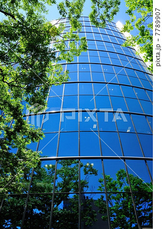 青いビルと緑 7789907