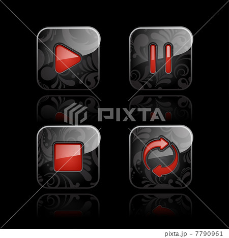 Media player icon set 7790961