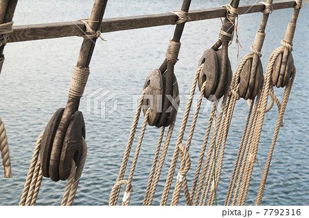 Rigging of an ancient sailing vessel Rigging of an ancient sailing vessel 7792316