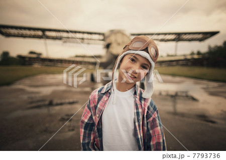 happy boy dreaming of being pilot happy boy dreaming of being pilot 7793736