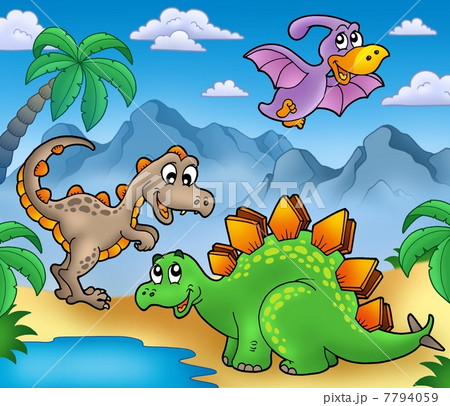 Landscape with dinosaurs 2 Landscape with dinosaurs 2 7794059