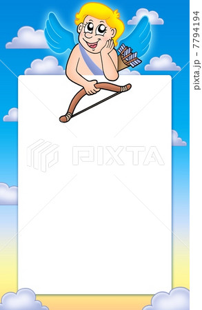 Valentine frame with Cupid 1 7794194