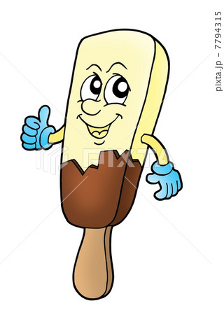 Smiling ice cream on stick Smiling ice cream on stick 7794315