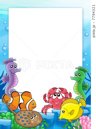 Frame with tropical fishes 2 Frame with tropical fishes 2 7794321