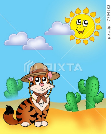 Cat in hat outdoor 7794532