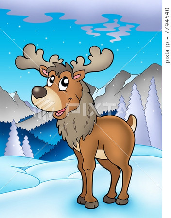 Winter theme with reindeer 7794540