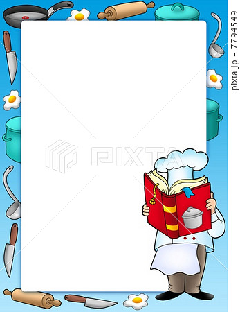 Frame with chef and book 7794549
