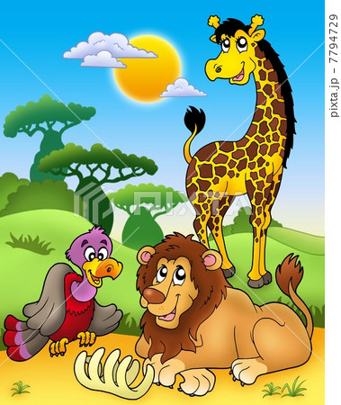 Group of various African animals 3 7794729