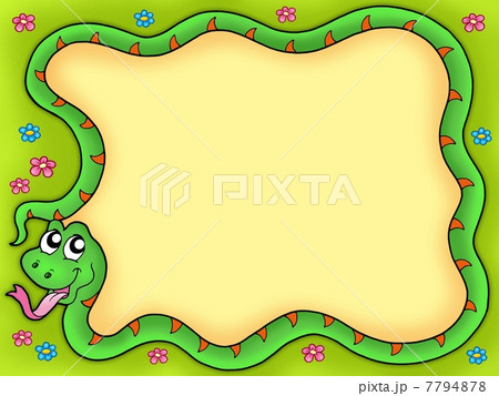 Snake frame with flowers 1 Snake frame with flowers 1 7794878