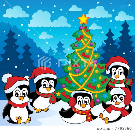 Winter theme with penguins 3 7795260