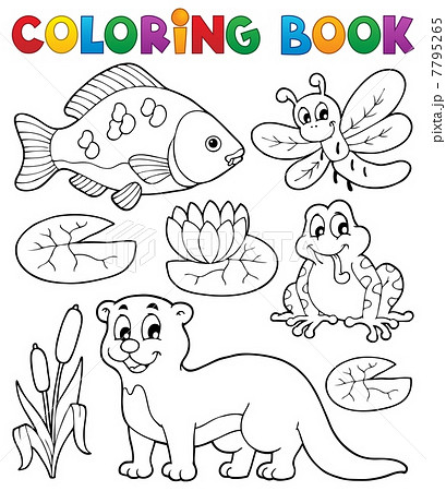Coloring book river fauna image 1 7795265