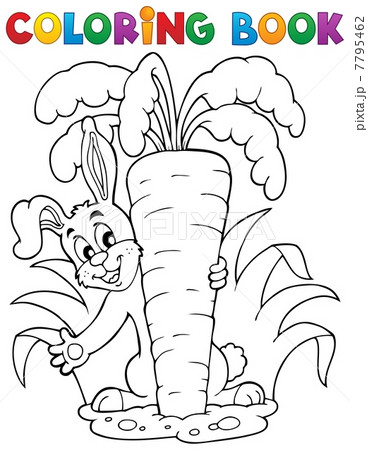 Coloring book rabbit theme 1 7795462
