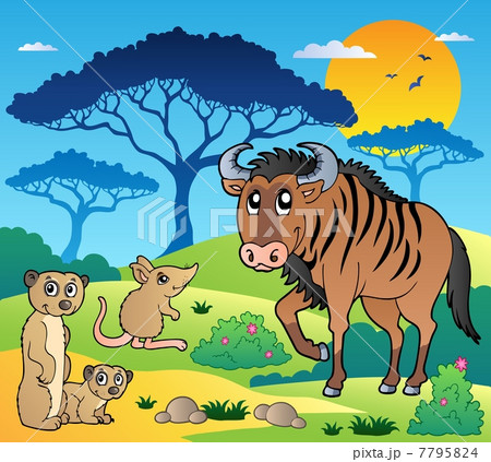 Savannah scenery with animals 3 Savannah scenery with animals 3 7795824