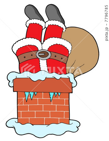 Santa Clauses legs with chimney 7796785