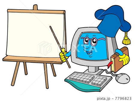 Computer teacher with table Computer teacher with table 7796823