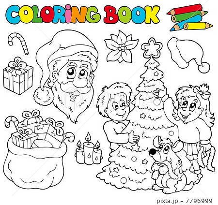 Coloring book with Christmas theme 7796999