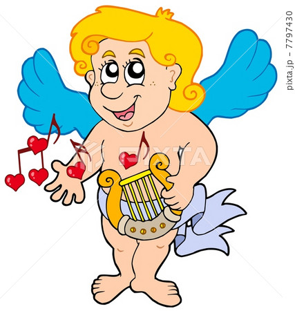 Cupid playing harp Cupid playing harp 7797430