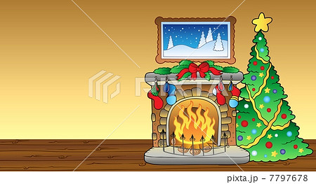Christmas card with fireplace 1 Christmas card with fireplace 1 7797678