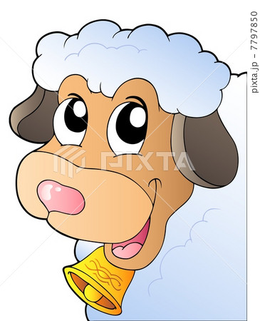 Cartoon lurking sheep Cartoon lurking sheep 7797850