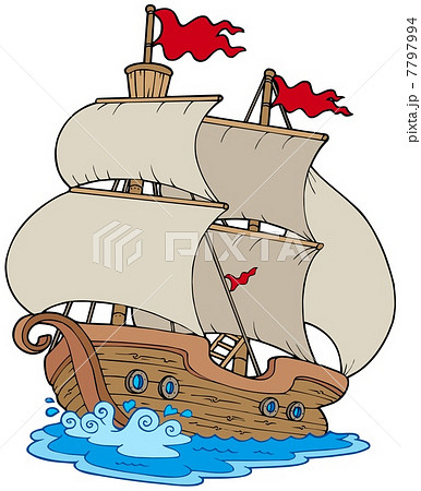 Old sailboatのイラスト素材 [7797994] - PIXTA