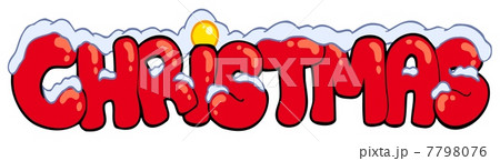 Christmas sign with snow 7798076