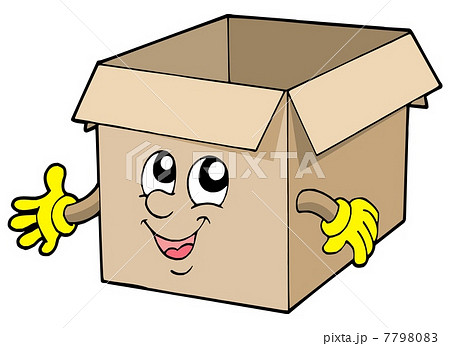 Open cute cardboard box Open cute cardboard box 7798083