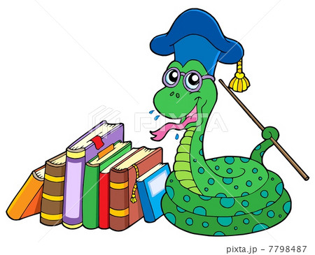 Snake teacher with books Snake teacher with books 7798487