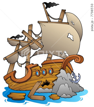 Shipwreck with rocks 7798550