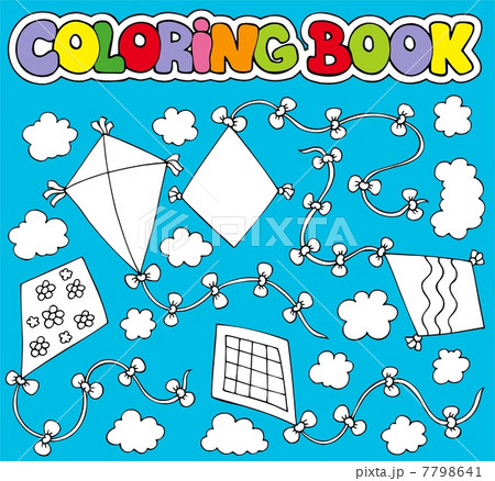 Coloring book with various kites Coloring book with various kites 7798641
