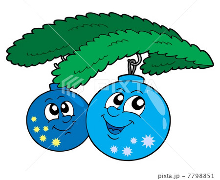 Cute blue Christmas globes 7798851