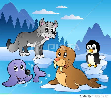 Winter scene with various animals 2 Winter scene with various animals 2 7798978