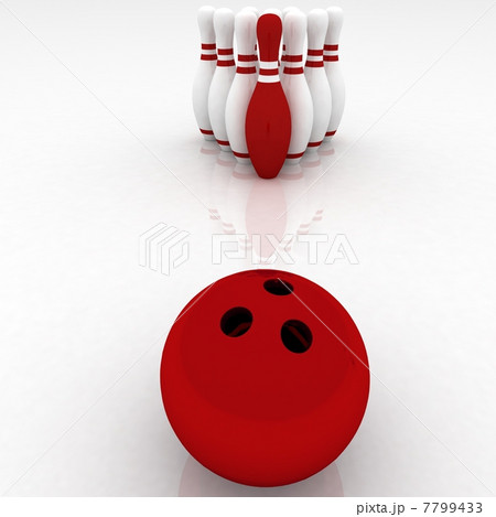 3d render of bowling on white 3d render of bowling on white 7799433