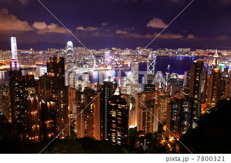 ビクトリアピークからみた100万ドルの夜景　香港 7800321