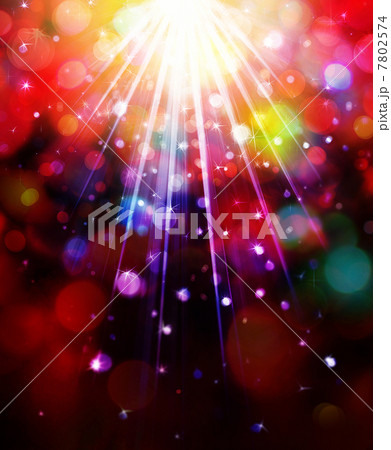 Colorful lights on red background. 7802574