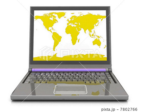 Modern laptop isolated on white Modern laptop isolated on white 7802766