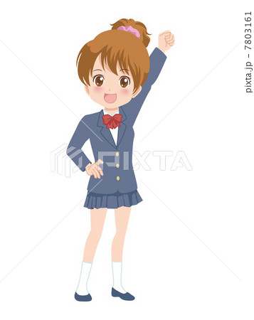 女の子/ガッツポーズ 7803161