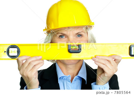 Woman with measuring tool Woman with measuring tool 7805564