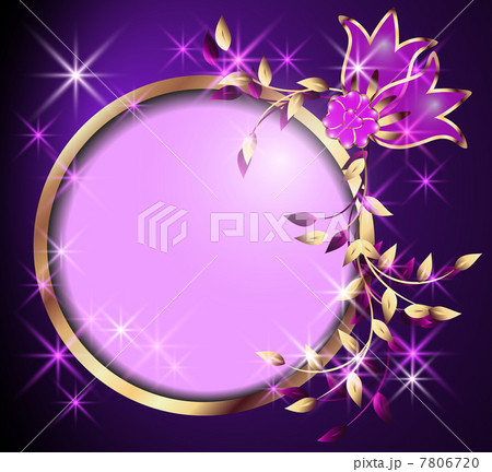 Round frame and flowers 7806720