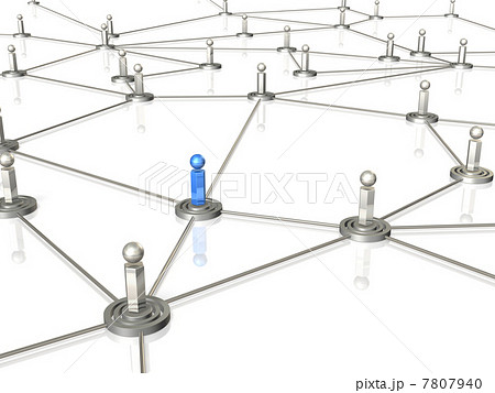 ネットワークを表すアブストラクト3DCGイラスト ネットワークを表すアブストラクト3DCGイラスト 7807940