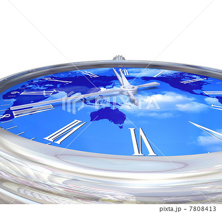 11時59分／青空の世界地図の時計 7808413