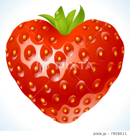 Strawberry in the shape of heart 7808611