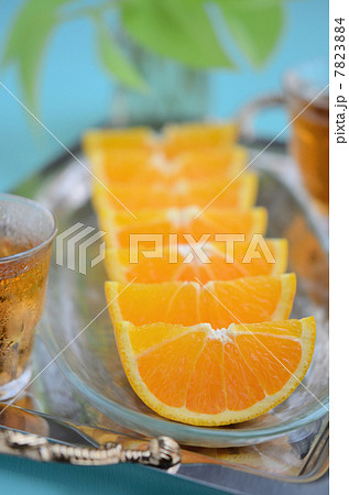 スマイルカットのオレンジの写真素材 734