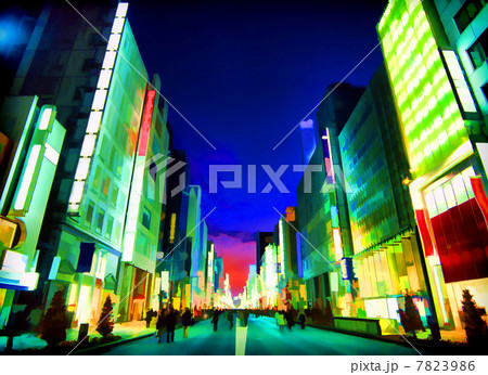 夕暮の銀座 7823986