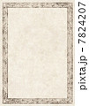 枠のある古紙テクスチャ 7824207