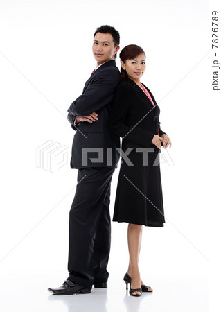 Portrait of young businessman and businesswoman 7826789