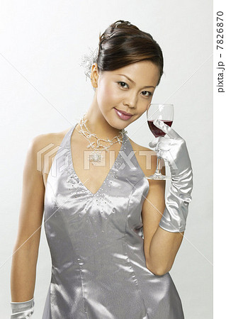 Portrait of young woman with evening dress Portrait of young woman with evening dress 7826870