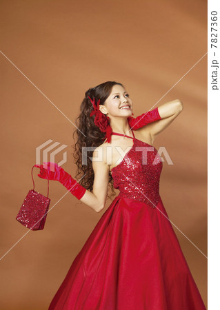 Young woman wearing Wedding Dress 7827360