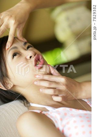 Young woman forced make a face Young woman forced make a face 7829382