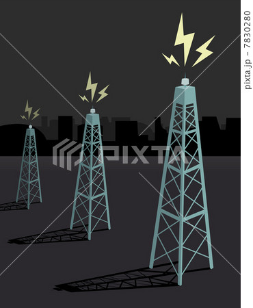 Antennas transmitting / Night boadcasting 7830280
